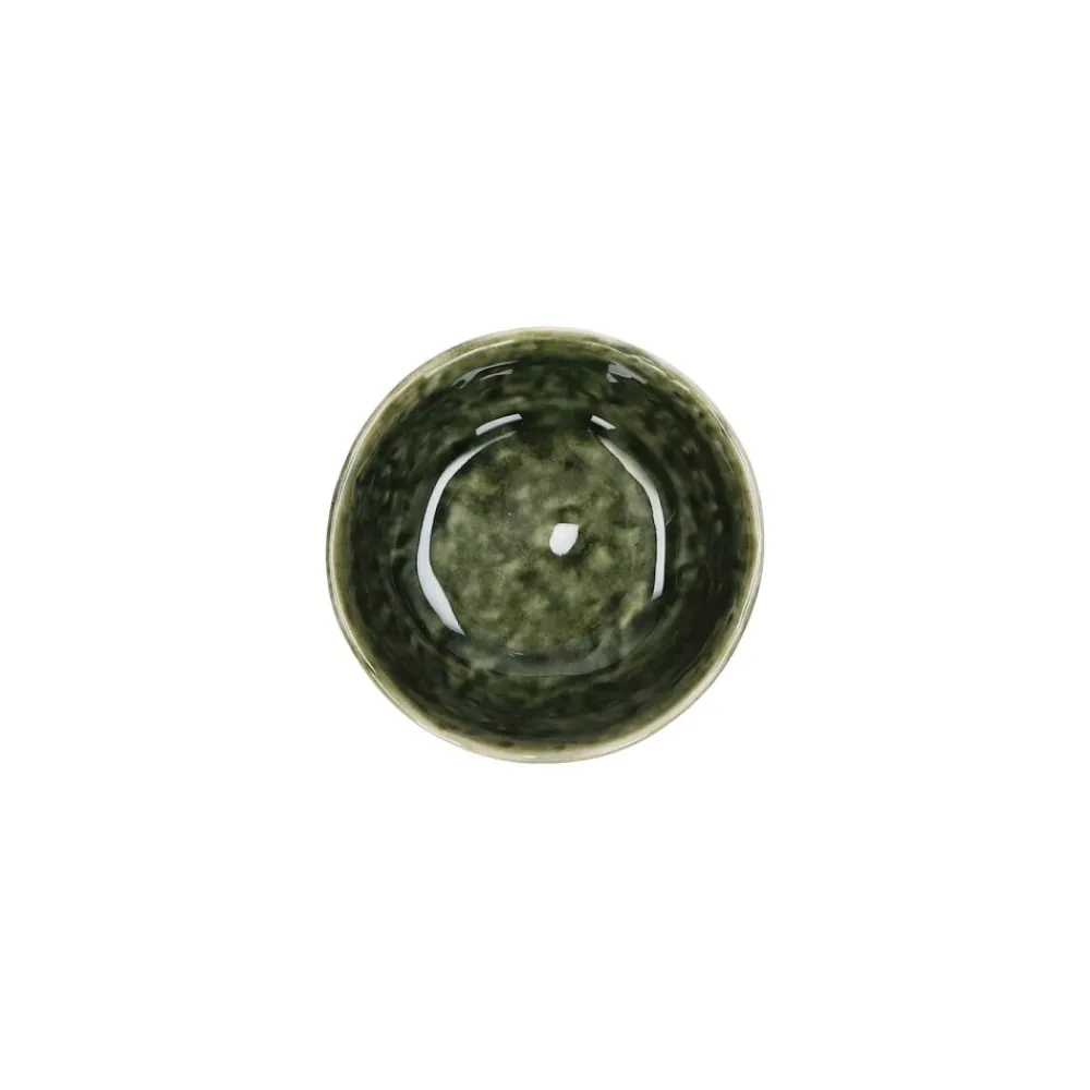 Pomax Vaisselle-SPIRO - mini bol - grès - DIA 9 x H 4,2 cm - vert foncé