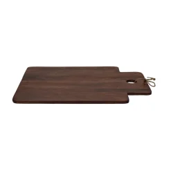 Pomax Saladiers / Plats À Servir-STANFORD - planche de service - bois de mangier / jute - L 47 x W 38 x H 1 cm - brun
