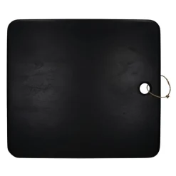 Pomax Saladiers / Plats À Servir-STANFORD - planche de service - bois de mangier / jute - L 55 x W 50 x H 2,5 cm - noir
