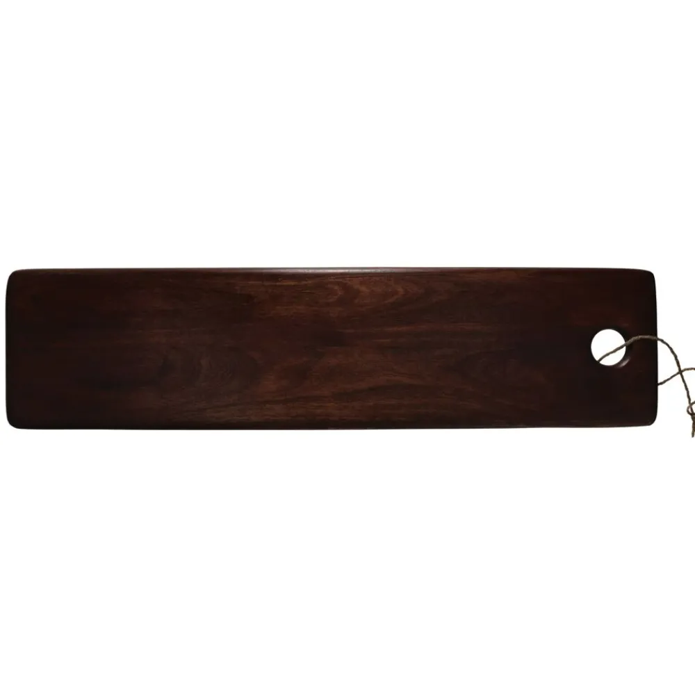 Pomax Saladiers / Plats À Servir-STANFORD - planche de service - bois de mangier / jute - L 70 x W 18 x H 1 cm - brun