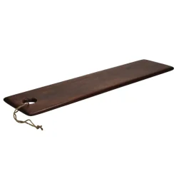 Pomax Saladiers / Plats À Servir-STANFORD - planche de service - bois de mangier / jute - L 70 x W 18 x H 1 cm - brun