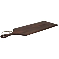 Pomax Saladiers / Plats À Servir-STANFORD - planche de service - bois de mangier / jute - L 70 x W 25 x H 1 cm - brun