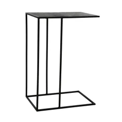 Pomax Tables Basses | Tables-STRAVO - table d'appoint - métal / aluminium - L 50 x W 35 x H 75 cm - noir