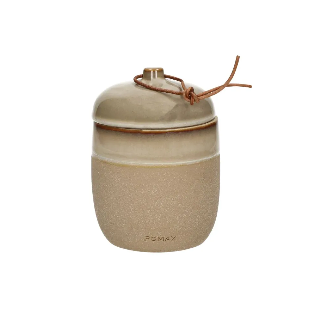 Pomax Bougies-STROMBOLI - bougie - céramique / cire - DIA 11,5 x H 15 cm - naturel