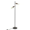 Pomax Lampadaires-SUSAN - lampadaire - métal / bois de manguier - H 143 cm - noir