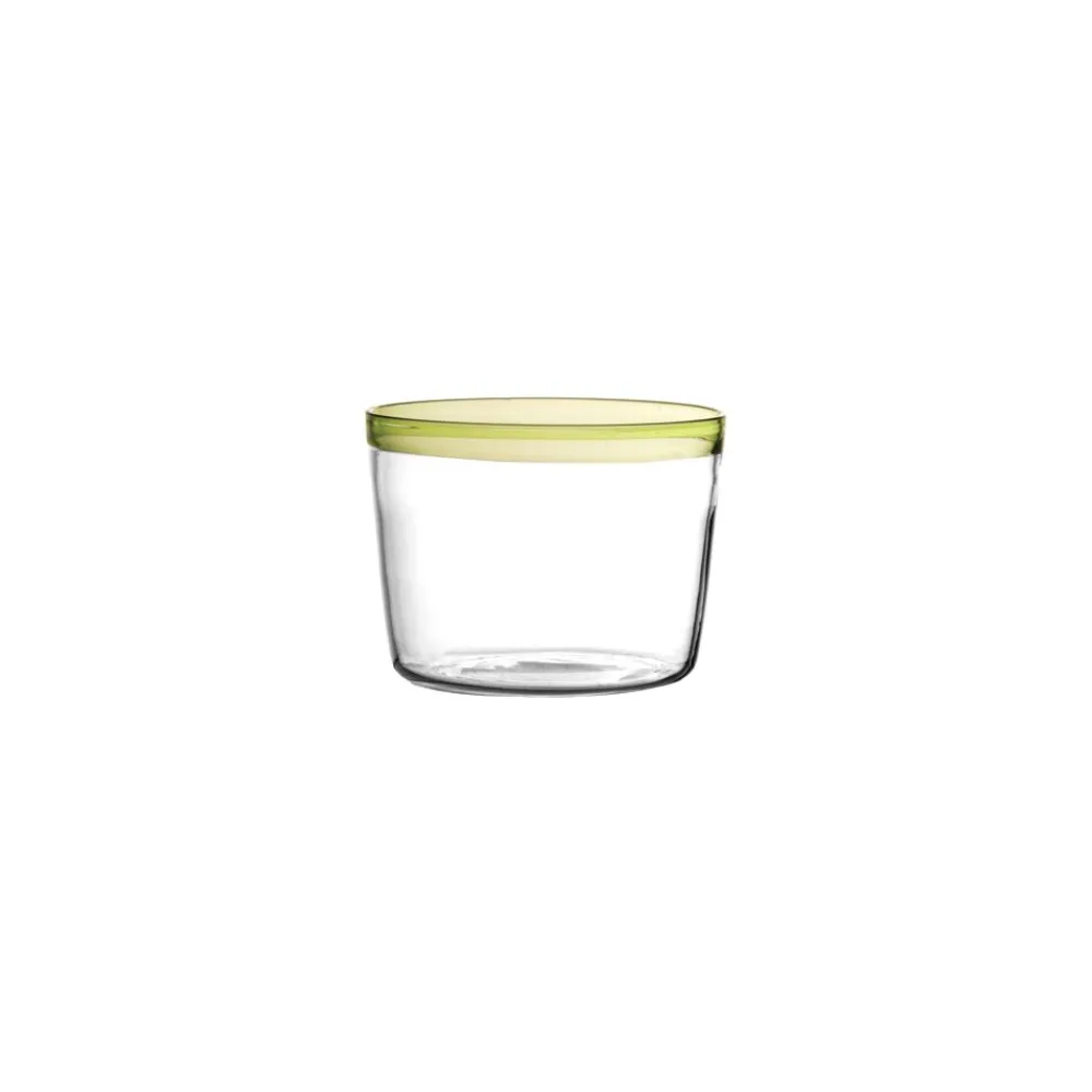 Pomax Verres-TARIFA - verre à boire - verre borosilicaté - DIA 8 x H 6 cm - vert