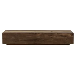 Pomax Tables Basses | Tables-TEMBA - table basse - bois récupéré - L 160 x 35 x H 30,5 cm - brun