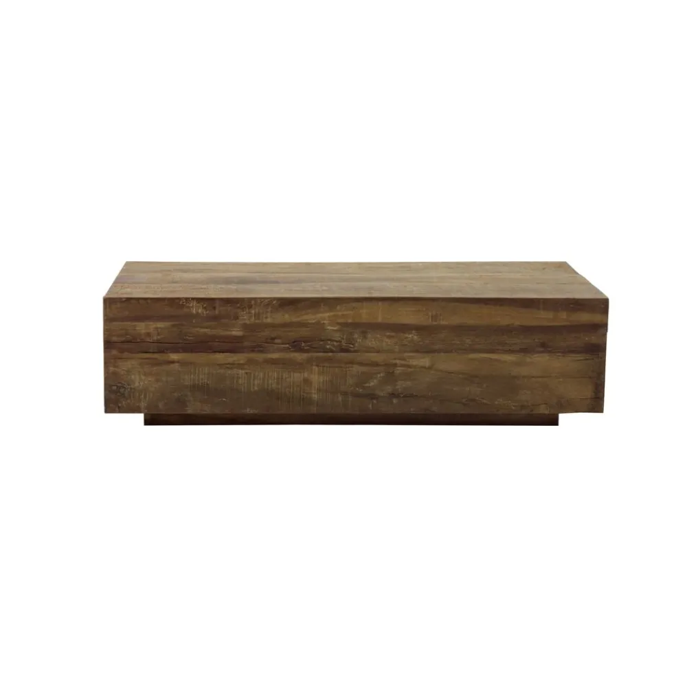 Pomax Tables Basses | Tables-TEMBA - table basse - bois récupéré - L 110 x W 35 x H 30 cm - brun