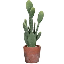 Pomax Plantes-TERRACOTTA LOVE - plante artificielle en pot - synthétique / terracotta - DIA 13 x H 46 cm - vert