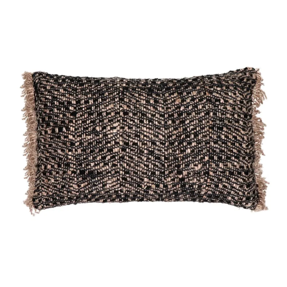 Pomax Coussins-THERESA - coussin - coton - L 50 x W 30 cm - brun