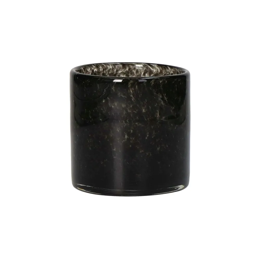 Pomax Photophores / T-lights-TIA - photophore - verre - DIA 10 x H 10 cm - noir