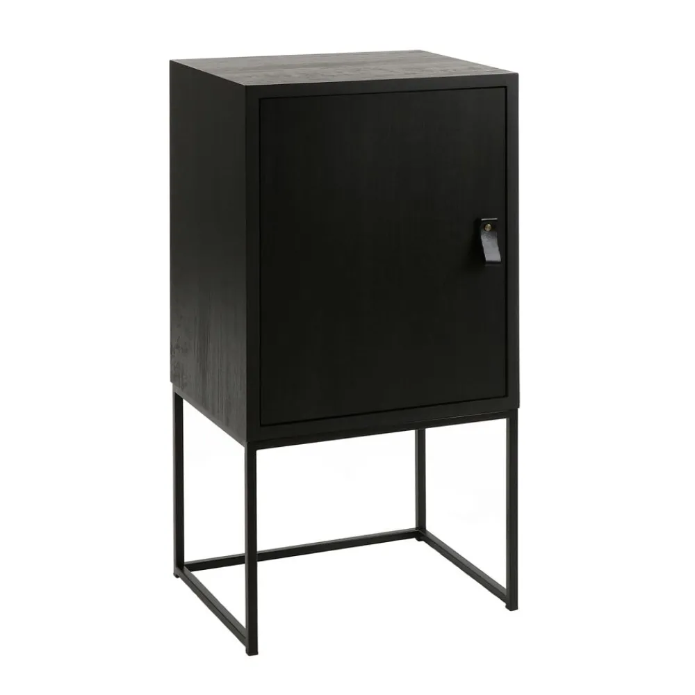 Pomax Armoires-TOKIO - armoire - mdf / placage de papier / métal - L 40 x W 30 x H 80 cm - noir