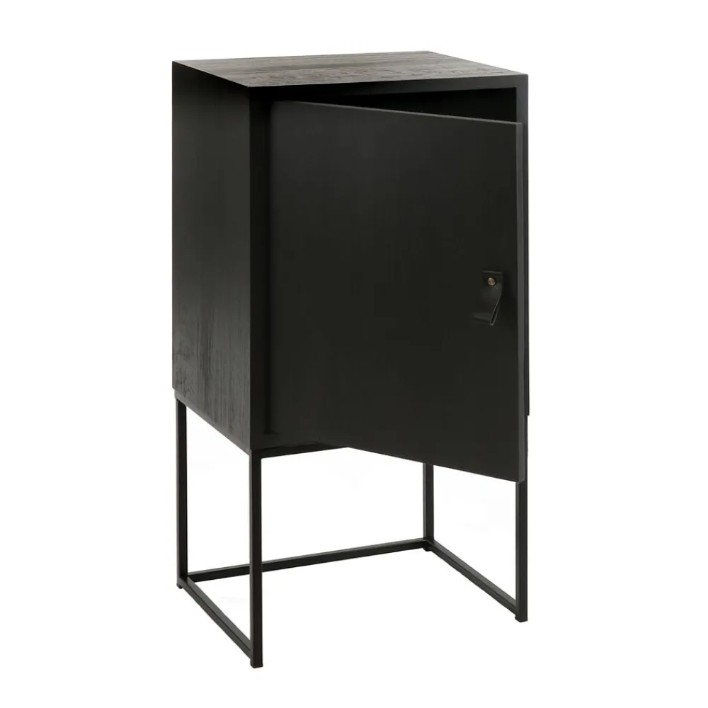 Pomax Armoires-TOKIO - armoire - mdf / placage de papier / métal - L 40 x W 30 x H 80 cm - noir