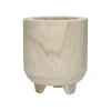 Pomax Cache-pots-TOMENTOSA - pot à fleurs - bois de paulownia - DIA 17 x H 19 cm - naturel