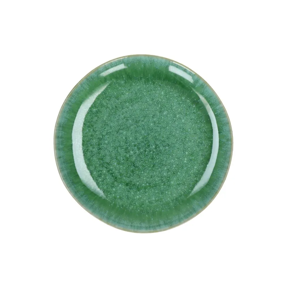 Pomax Vaisselle-TREILLE - assiette à dessert - grès - DIA 21 x H 2,5 cm - vert