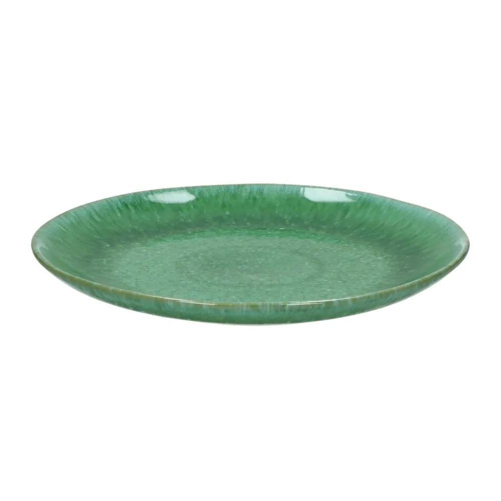 Pomax Vaisselle-TREILLE - assiette plate - grès - DIA 27,5 x H 3 cm - vert