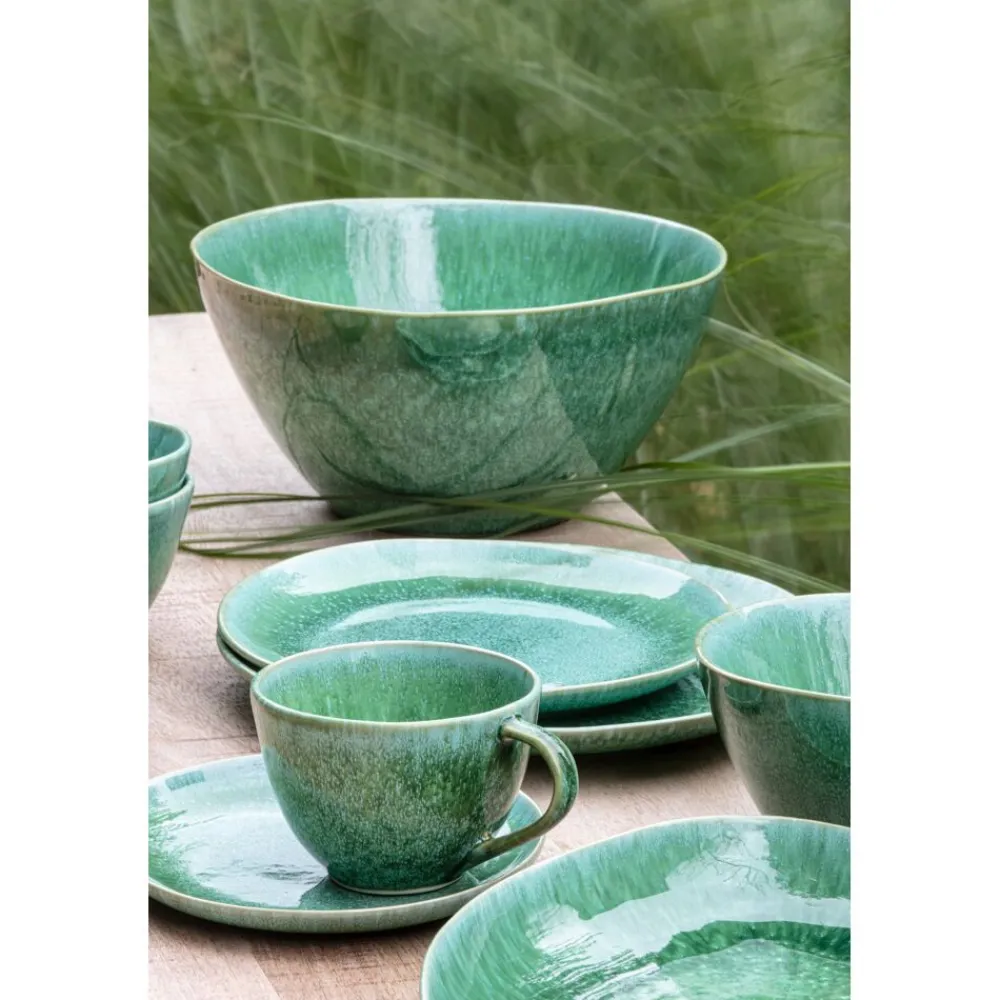 Pomax Vaisselle-TREILLE - saladier - grès - DIA 25,5 x H 12 cm - vert