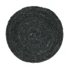 Pomax Linge De Table-TRESSE - set de table - mais - DIA 38 cm - noir