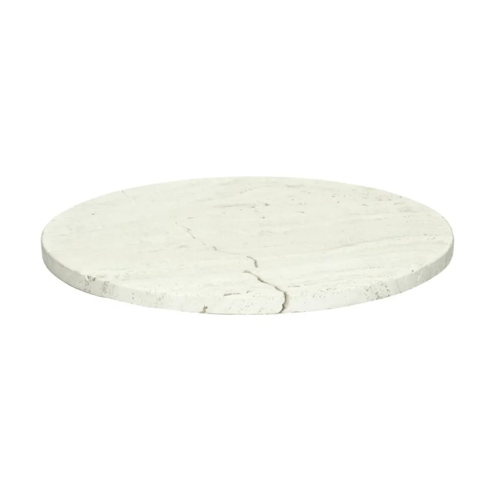 Pomax Concepts Modulaires-TREVI - dessus de table - travertin - DIA 45 x H 2 cm - ivoire