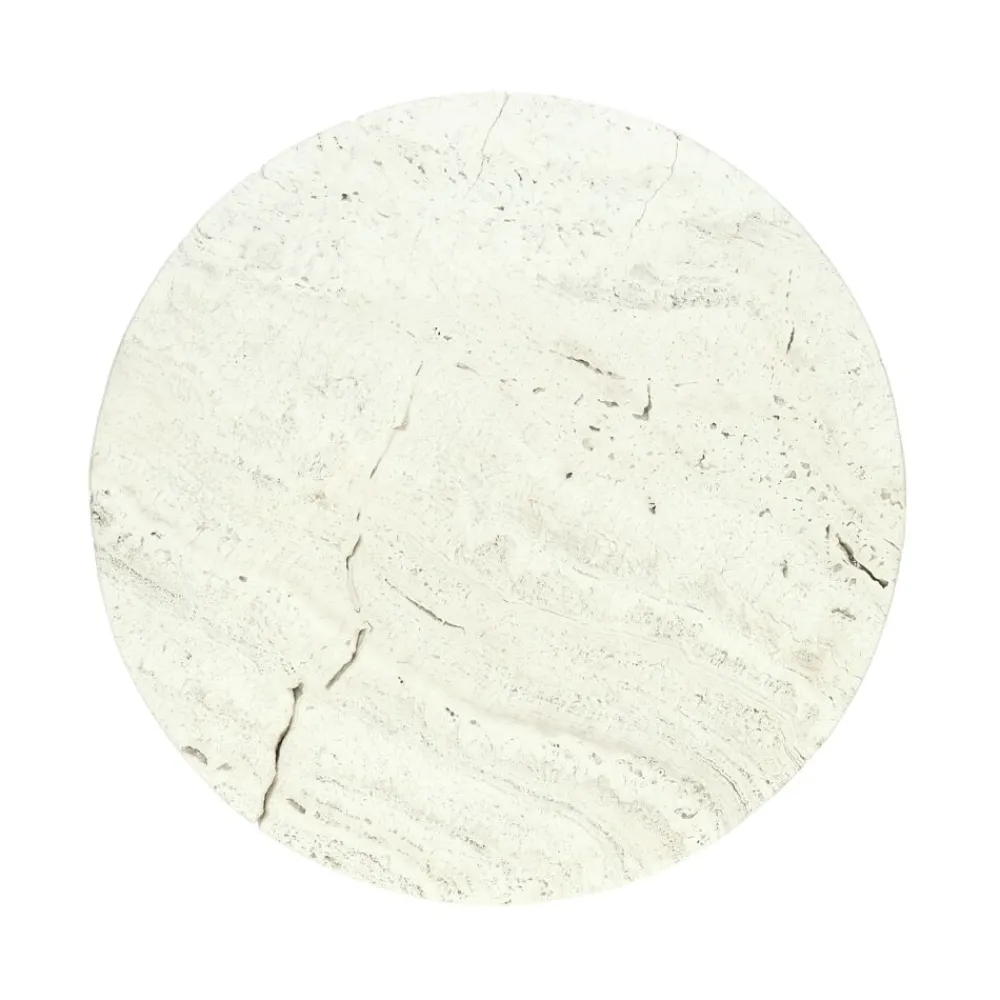 Pomax Concepts Modulaires-TREVI - dessus de table - travertin - DIA 45 x H 2 cm - ivoire