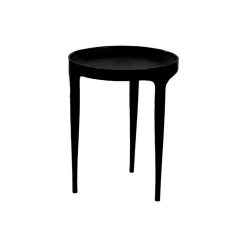 Pomax Tables Basses | Tables-TRIP - table basse - aluminium - DIA 40 x H 50 cm - noir
