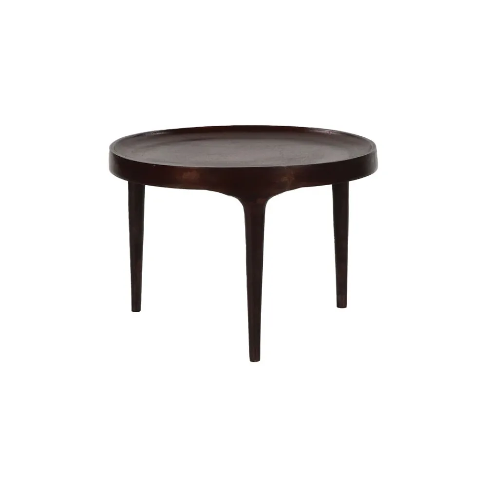 Pomax Tables Basses | Tables-TRIP - table basse - aluminium - DIA 50 X H 35 cm - bronze