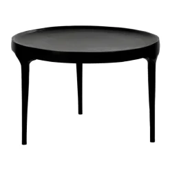 Pomax Tables Basses | Tables-TRIP - table basse - aluminium - DIA 60 x H 40 cm - noir