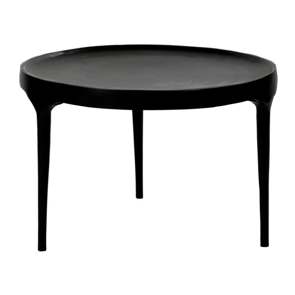 Pomax Tables Basses | Tables-TRIP - table basse - aluminium - DIA 60 x H 40 cm - noir