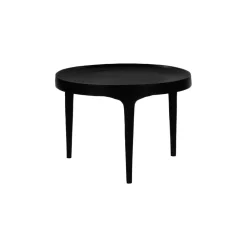 Pomax Tables Basses | Tables-TRIP - table basse - aluminium - DIA 49 x H 35 cm - noir