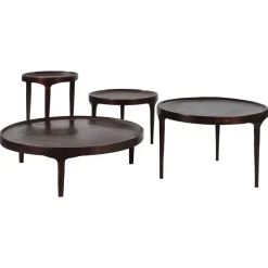 Pomax Tables Basses | Tables-TRIP - table basse - aluminium - DIA 80 x H 25 cm - bronze