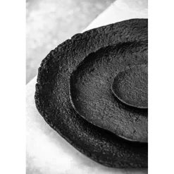 Pomax Bols & Paniers-TROMSO - plat - aluminium - DIA 42 x H 4 cm - noir