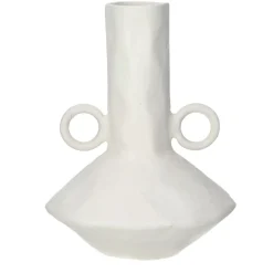 Pomax Vases-TRULLI - vase - aluminium - L 22 x W 20,5 x H 28,5 cm - blanc cassé