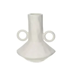 Pomax Vases-TRULLI - vase - aluminium - DIA 17,5 x H 21 cm - blanc cassé