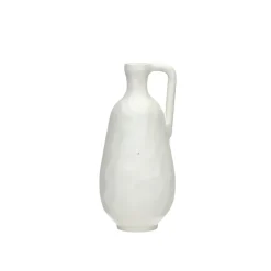 Pomax Vases-TRULLI - vase - aluminium - DIA 10,5 x H 22,5 cm - blanc cassé