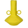 Pomax Vases-TRULLI - vase - aluminium - L 22 x W 20,5 x H 28,5 cm - jaune