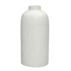 Pomax Vases-TRULLI - vase - aluminium - DIA 14,5 x H 30 cm - blanc cassé
