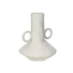 Pomax Vases-TRULLI - vase - aluminium - DIA 17,5 x H 21 cm - blanc cassé