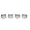 Pomax Accessoires-TULUA - set/4 gobelets - grès - DIA 9 x H 6,9 cm - blanc