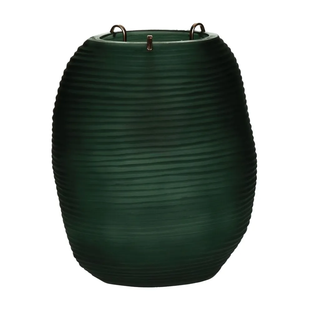 Pomax Photophores / T-lights-TURIN - photophore - verre / métal - DIA 23 x H 27 cm - vert
