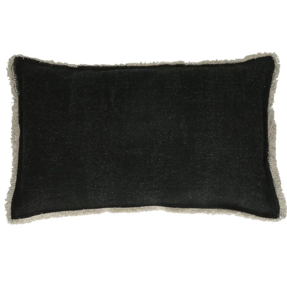 Pomax Coussins-TUVI - coussin - coton - L 50 x W 30 cm - noir