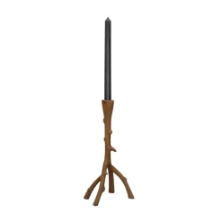 Pomax Chandeliers-TWIGGY - bougeoir - aluminium - L 14 x W 10 x H 31 cm - rouille