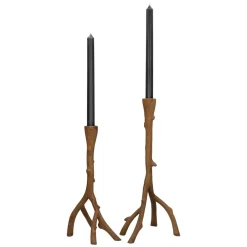 Pomax Chandeliers-TWIGGY - bougeoir - aluminium - L 14 x W 10 x H 31 cm - rouille