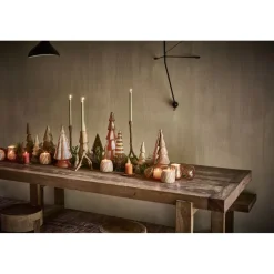 Pomax Chandeliers-TWIGGY - bougeoir - aluminium - L 14 x W 10 x H 31 cm - rouille