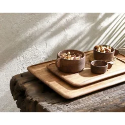 Pomax Plateaux-ULRIKE - plateau - bois d'acacia - L 40 x W 27,5 x H 1,5 cm - naturel