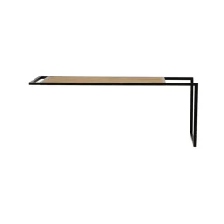 Pomax Étagères Murales | Étagères-UPSIDE DOWN - étagère - métal / bois - L 80 x W 30 x H 30,5 cm - naturel/noir