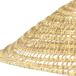 Pomax Suspensions-UZES - lampe suspendue - rotin / métal - DIA 70 x H 20 cm - naturel