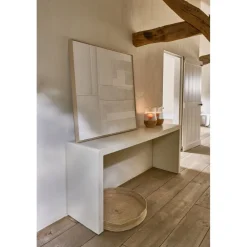 Pomax Consoles-VERONA - console - enduit à la chaux - L 180 x W 45 x H 76 cm - blanc cassé