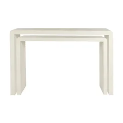 Pomax Consoles-VERONA - console - enduit à la chaux - L 120 x W 40 x H 80 cm - blanc cassé
