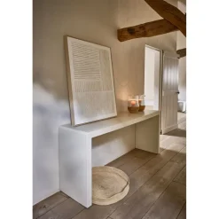 Pomax Consoles-VERONA - console - enduit à la chaux - L 180 x W 45 x H 76 cm - blanc cassé