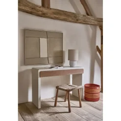 Pomax Consoles-VERONA - console 2 tiroirs - enduit à la chaux - L 120 x W 40 x H 80 cm - blanc cassé
